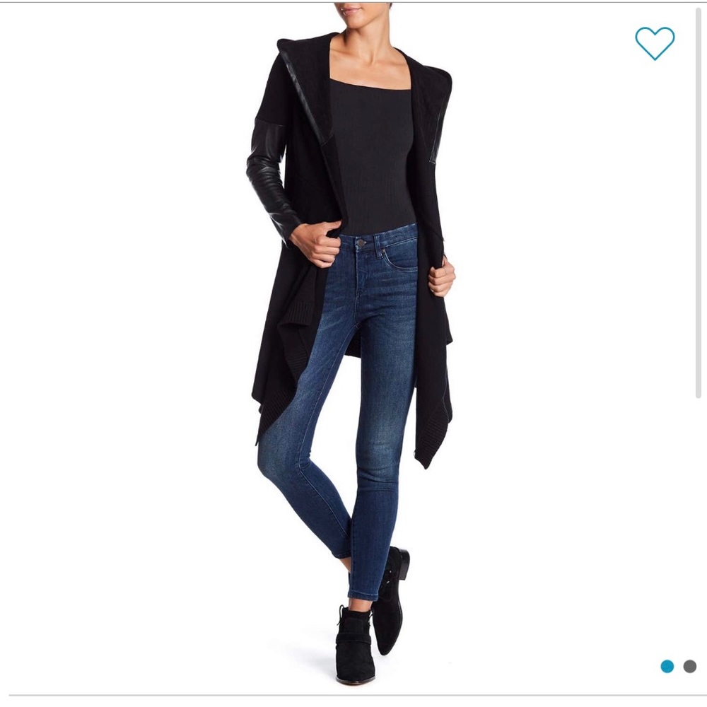 BLANK NYC long hooded jacket